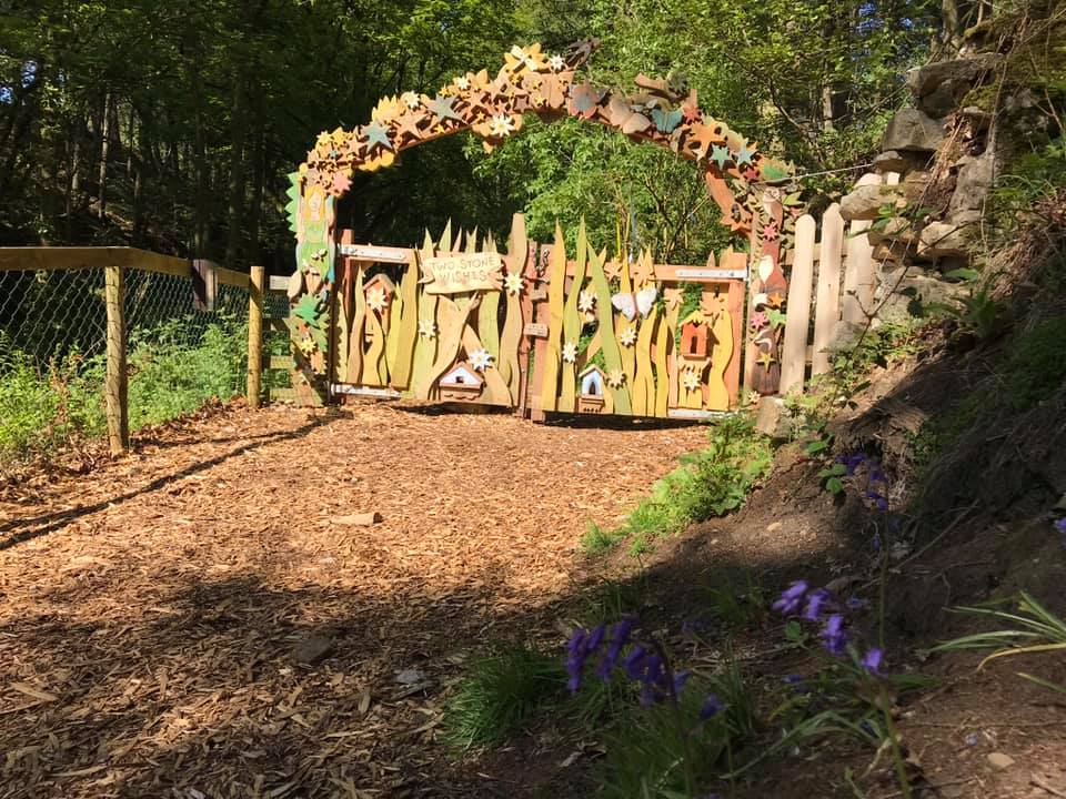 Sunlit archway entrance at Studfold Fairy Trail