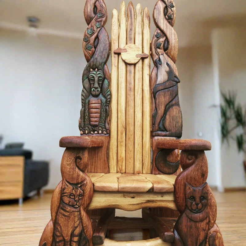 carved wooden chair