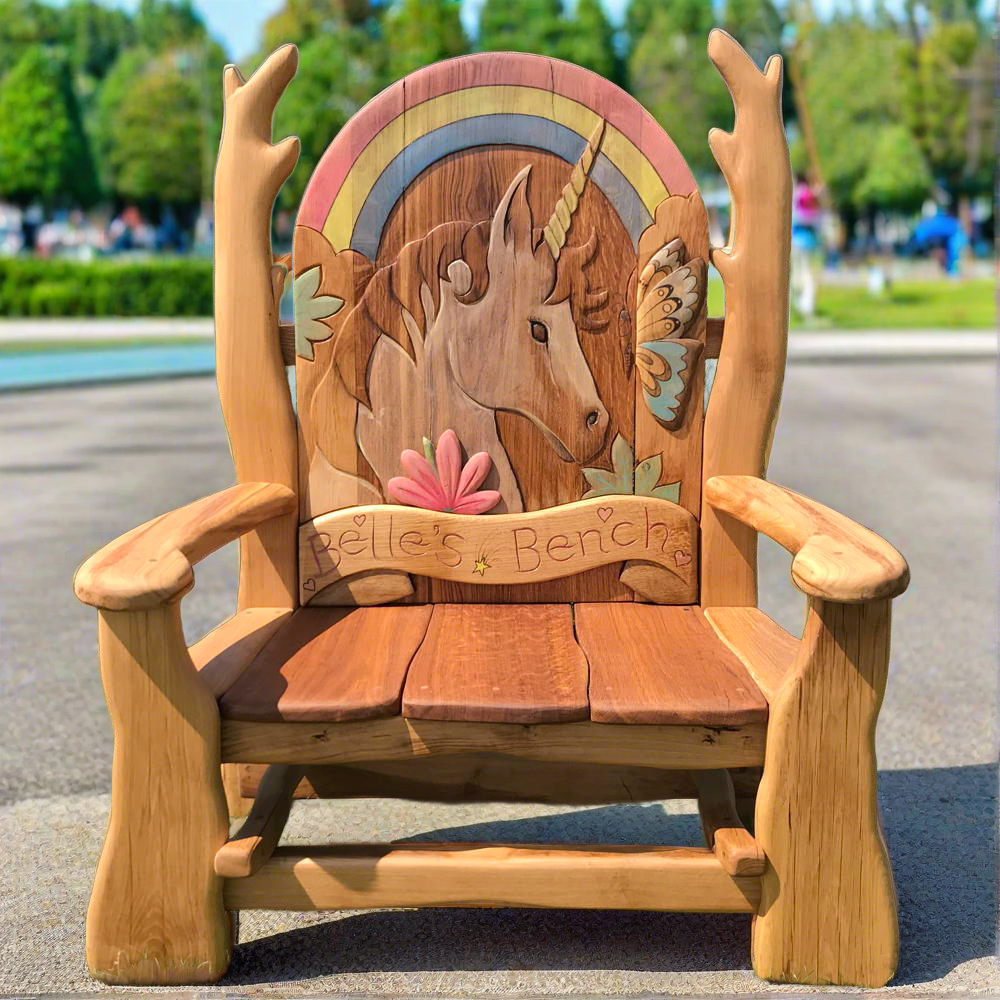 memorial wooden bench