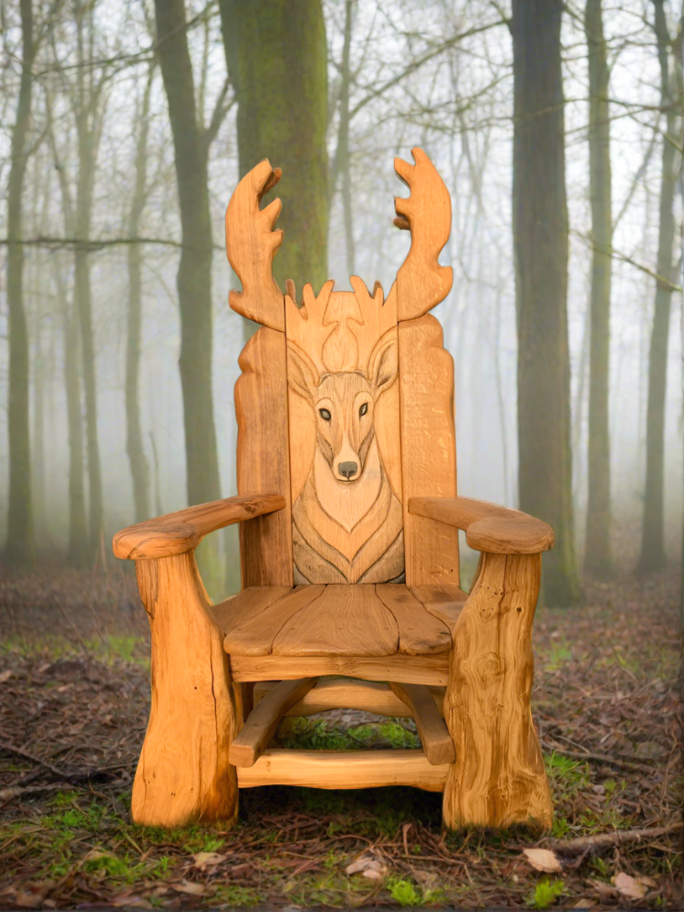Geschichtenerzählender Hirsch-Stuhl