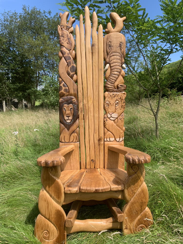 hand-carved african chair