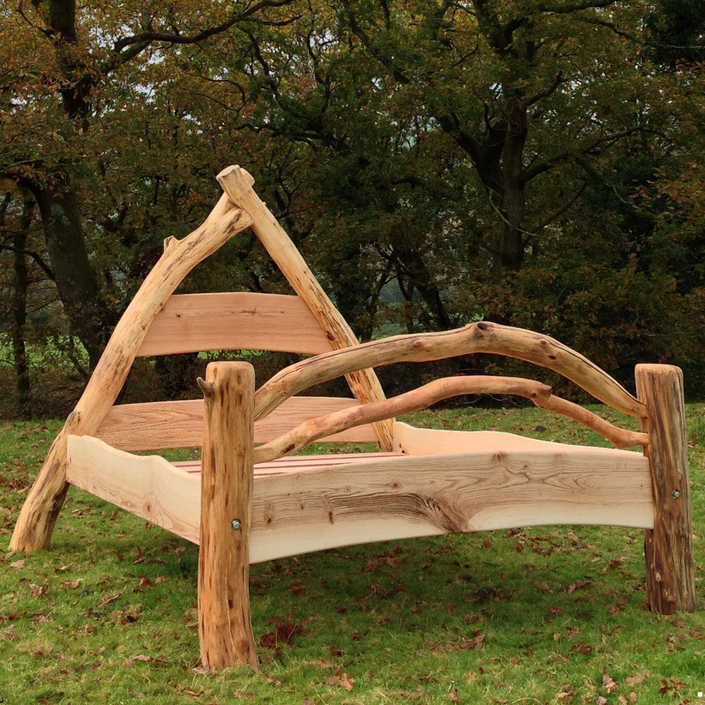 handmade wooden bed