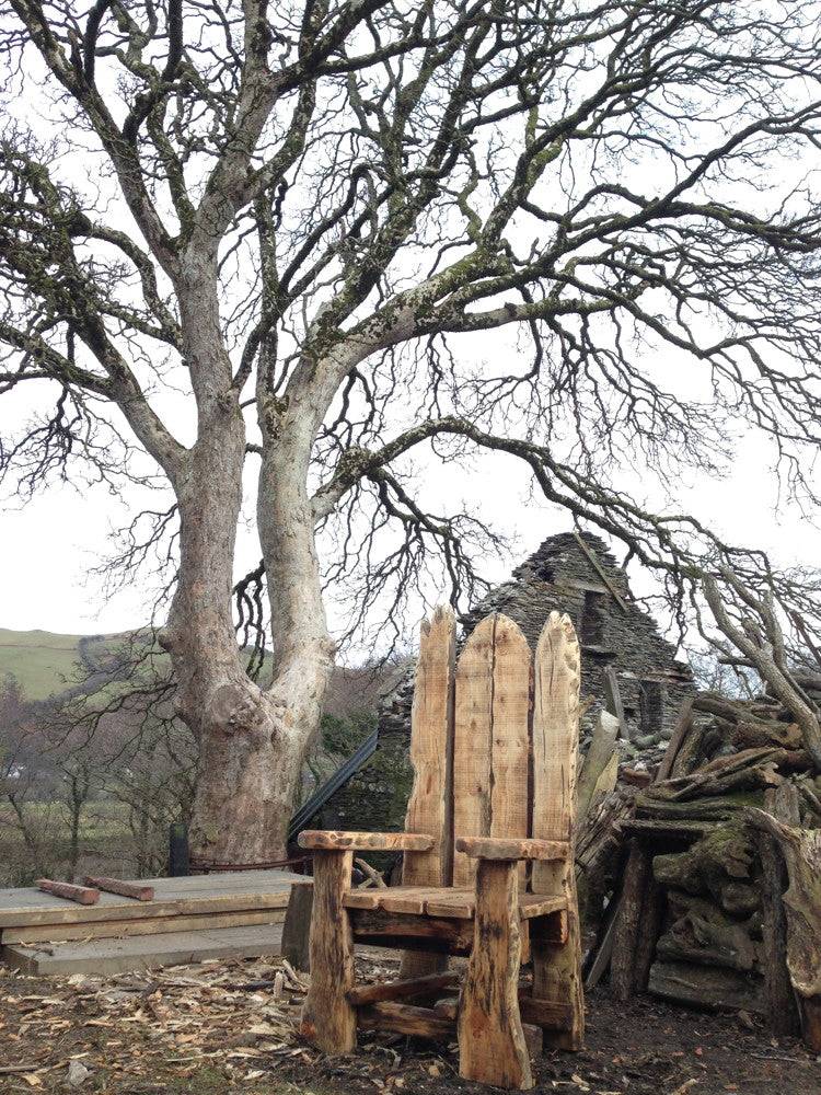 Giant Shrek Throne under large tree