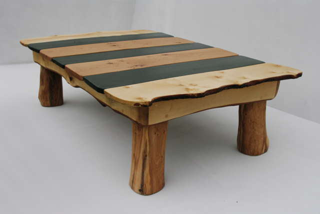 slate and wood table