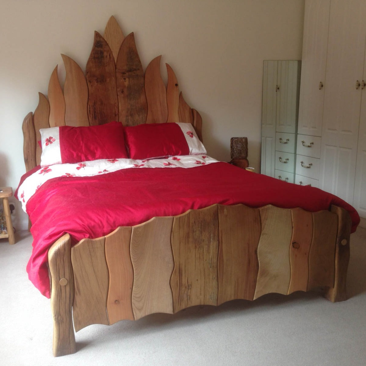 solid wood king size bed